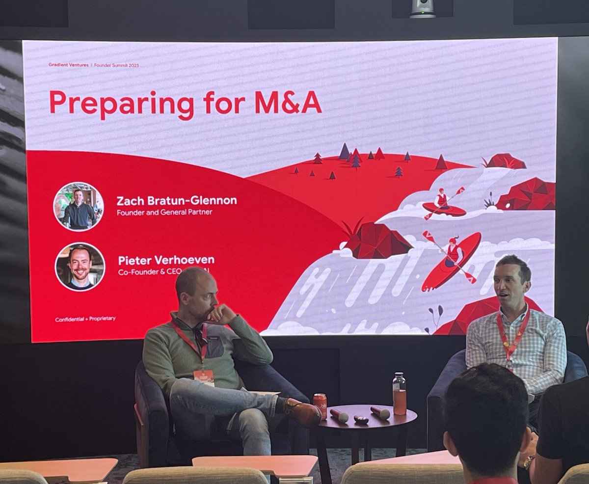 Coach4Founders's tweet photo. Great to see founders sharing their experiences w M&amp;A &amp; ⁦@GradientVC⁩ https://t.co/TyUnDoFQed