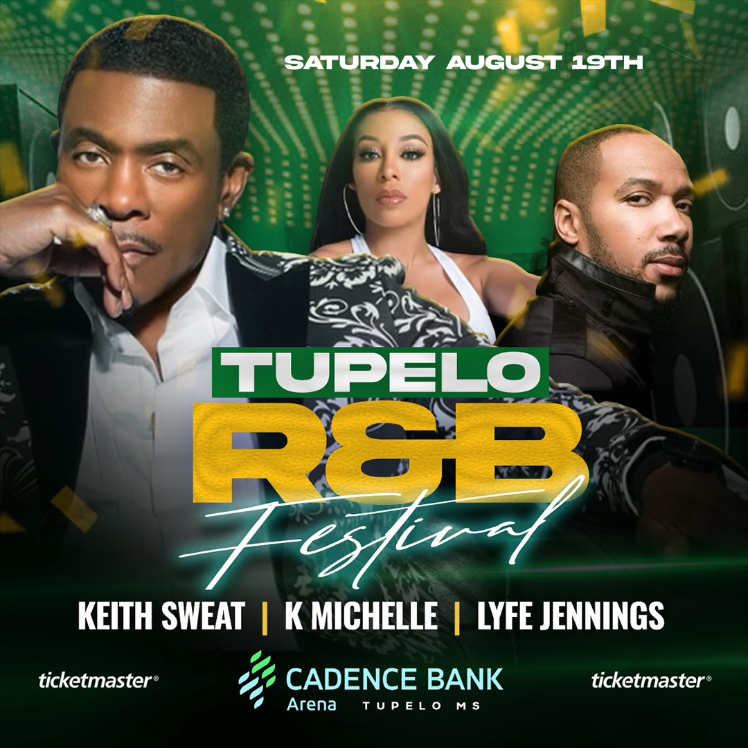 JUST ANNOUNCED: Keith Sweat, K Michelle, & Lyfe Jennings are coming to Cadence Bank Arena August 19! Tickets go on sale NEXT Friday, June 9!
