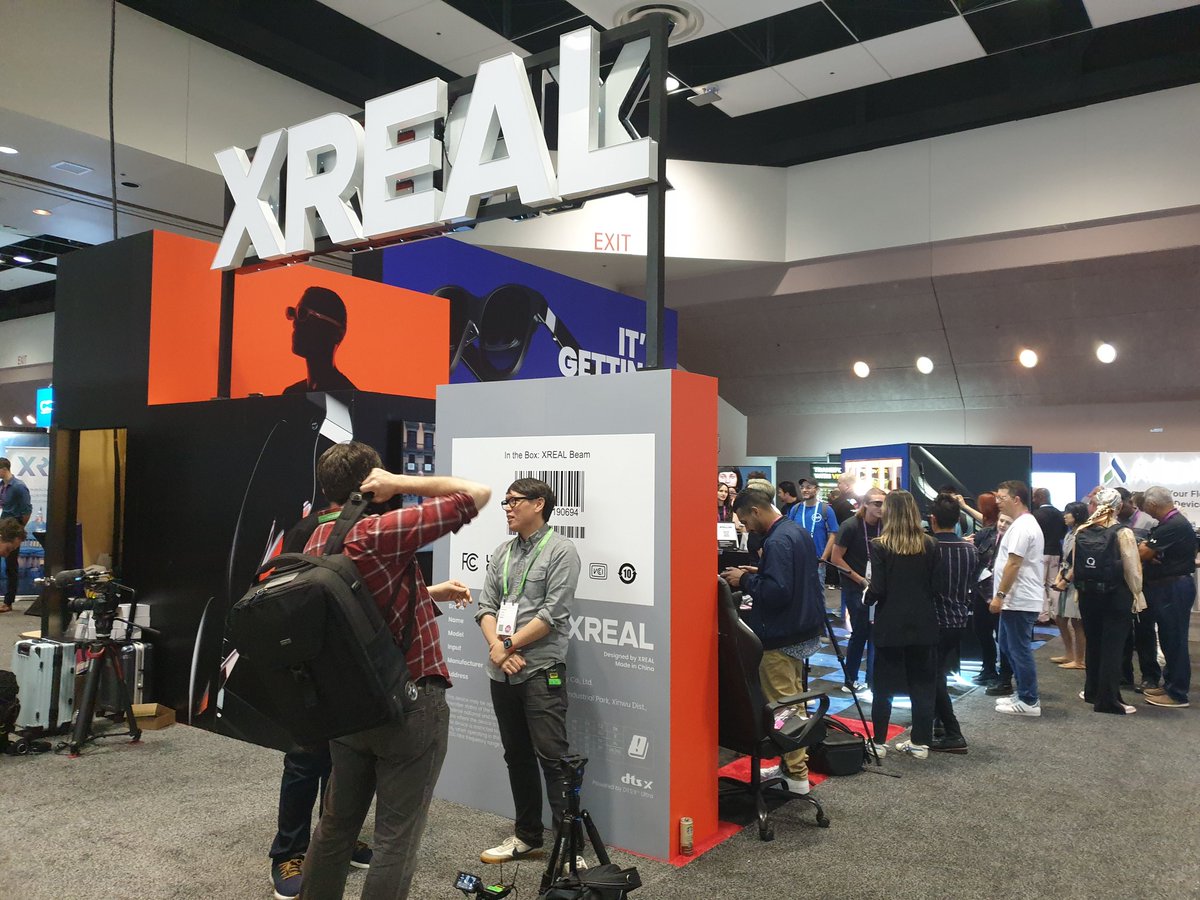 Just getting ready to checkout a demo of the XReal Light at the @XREAL_Global booth at #AWE2023