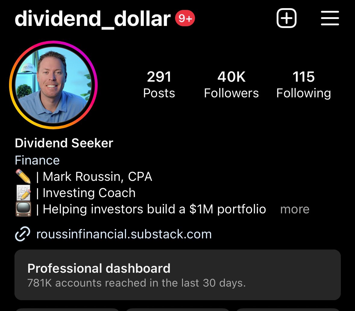 Just hit 40K followers on IG

If you don’t follow me yet, I have the same handle there as I do here <a href="/dividend_dollar/">Mark Roussin, CPA 📈💰💵</a>