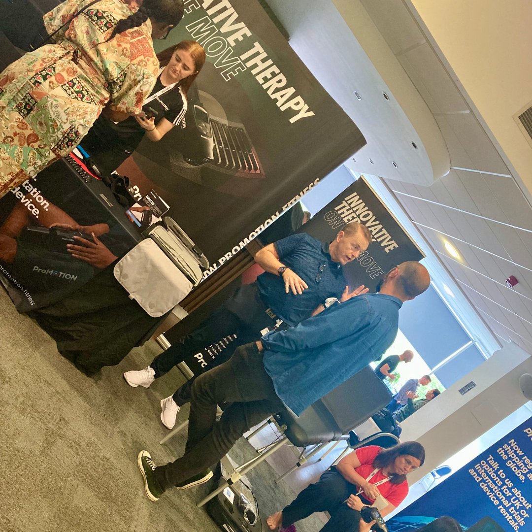 promotion_fit's tweet photo. We're out and about again today, this time @KP_Stadium home of @LCFC showcasing #ProMOTIONEV1 to delegates at the 2023 #FMPA conference.
#sportsevent #sportphysio #targetedtherapy #recovery #injuryrecovery #injuryrehab #rehabscience #sportsmed #performancetherapy https://t.co/67R4gCa1uO