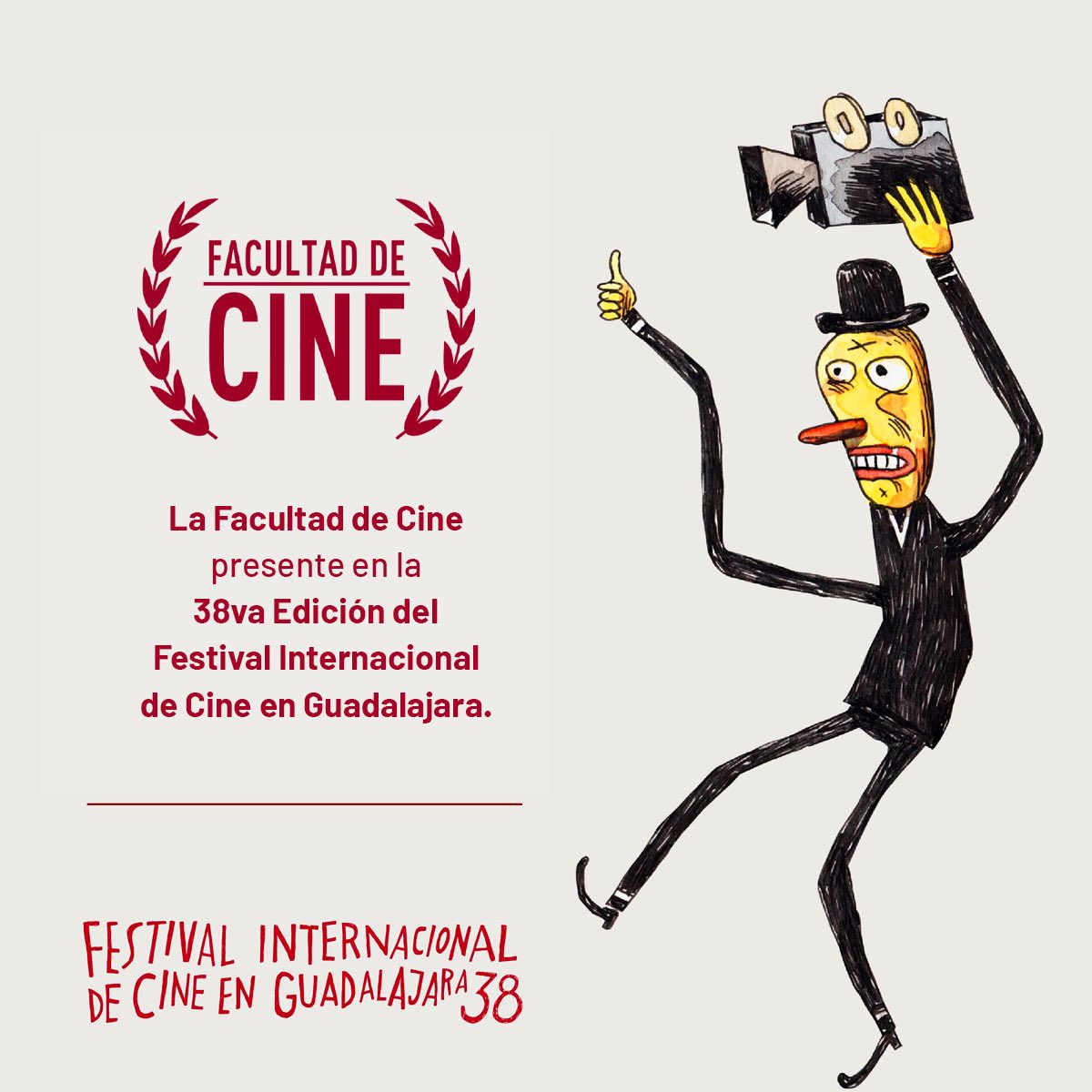 ¡Ya es oficial! 🎊

Con mucha emoción ✨ les compartimos que formaremos parte de las 5 escuelas invitadas al <a href="/FICGoficial/">FICG Oficial</a>. 

Allí nos vemos. 👁️

En la #FacultadDeCine el #CineNosConstruye.

#FICG38