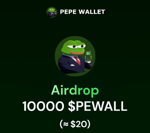 📢💥💰💪 #AIRDROP ALERT!
Get $21 Pepe Token Wallet Airdrop 💯 🆓🆓🆓 

Airdrop Link: pewall.org/mobileAppAPI/i…

Use Code: R12G

DYOR!
#Celia #MiningApp #Olympus #Cryptocurency #Passiveincome #PiNetwork #CoreDAO #Wallet #Celiafinance #AirdropSolana #Pi
#BTC #BNB #Giveaway #FREE #ARB