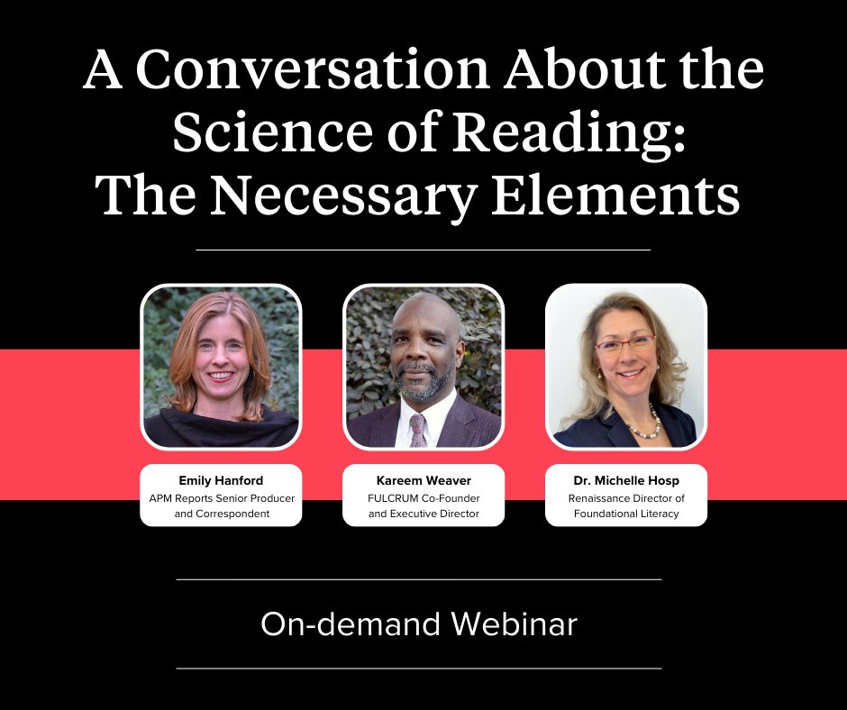 What does the research *really* say about how to teach reading more effectively? If you missed our live conversation with three leading voices in the Science of Reading movement, you can now watch on demand >> bit.ly/43zpit0