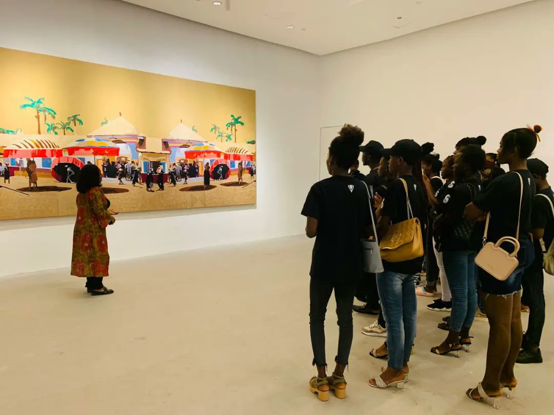 Tads_edu's tweet photo. "Immersing ourselves in the world of art at @Gallery1957 .The students of @Tads_edu had an inspiring visit to the art exhibition by @RitaMawuena ,From captivating pieces to thought-provoking displays, this experience ignited our creativity and broadened our perspectives. https://t.co/IrvBFz0XHf