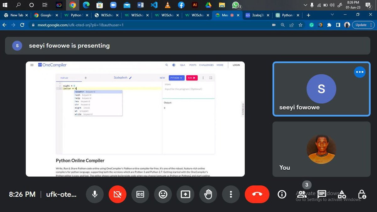 OgboiFavour's tweet image. Concluded another python class... grinding. 

We Code | We Train | We learn! 

CTL 

#codetutor
#AltSchoolAfrica 
#computerscientist