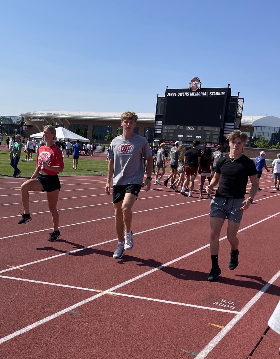 Getting a little workout <a href="/OhioStateTFXC/">Ohio State T&F/XC</a> <a href="/OHSAASports/">OHSAA Sports</a> before the State championship!!