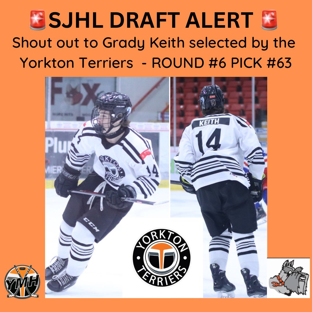 The Terriers have acquired local, Grady Keith with our 6th round, 63rd overall pick. Last season Grady pulled together 29 points in 36 games with the Yorkton Terriers U18 AA. #terriers4life