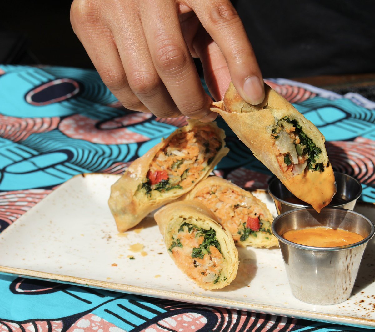 We have taken a classic spring roll and added a little BP flavor to it. With some salmon, kale, bell peppers, and a delicious sauce we made an appetizer that is a new crowd fave. 

#marcusbpnewark #downtownnewark #springrolls #salmonspringrolls #appetizer #goodfood #goodvibes