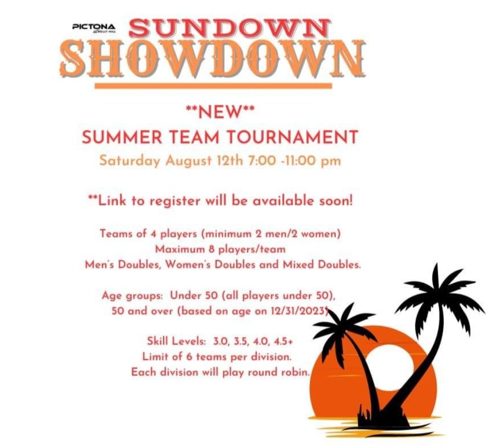 Florida Pickleball Tournaments on Twitter " ️ "Sundown Showdown". Pickleball tournament in