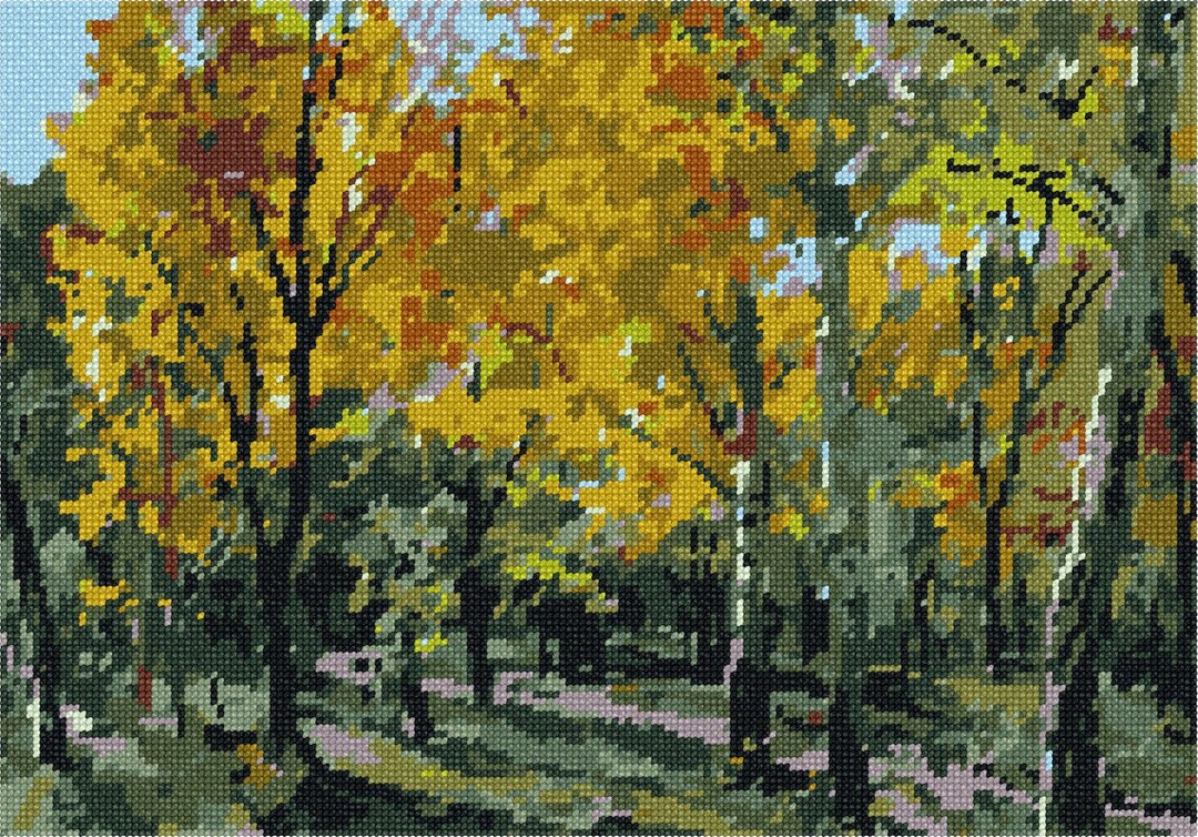 Needlepoint Kit or Canvas: Autumn Trees by pepitaneedlepoint dlvr.it/Sq0hm6