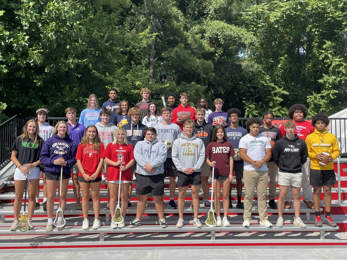 Thirty-two college bound athletes (four not pictured) - attending 22 colleges and universities - playing 9 different sports. The Saints Athletic family is so proud of all of you and we can’t wait to see you thrive at the next level! #onceasaintalwaysasaint #collegeboundathletes