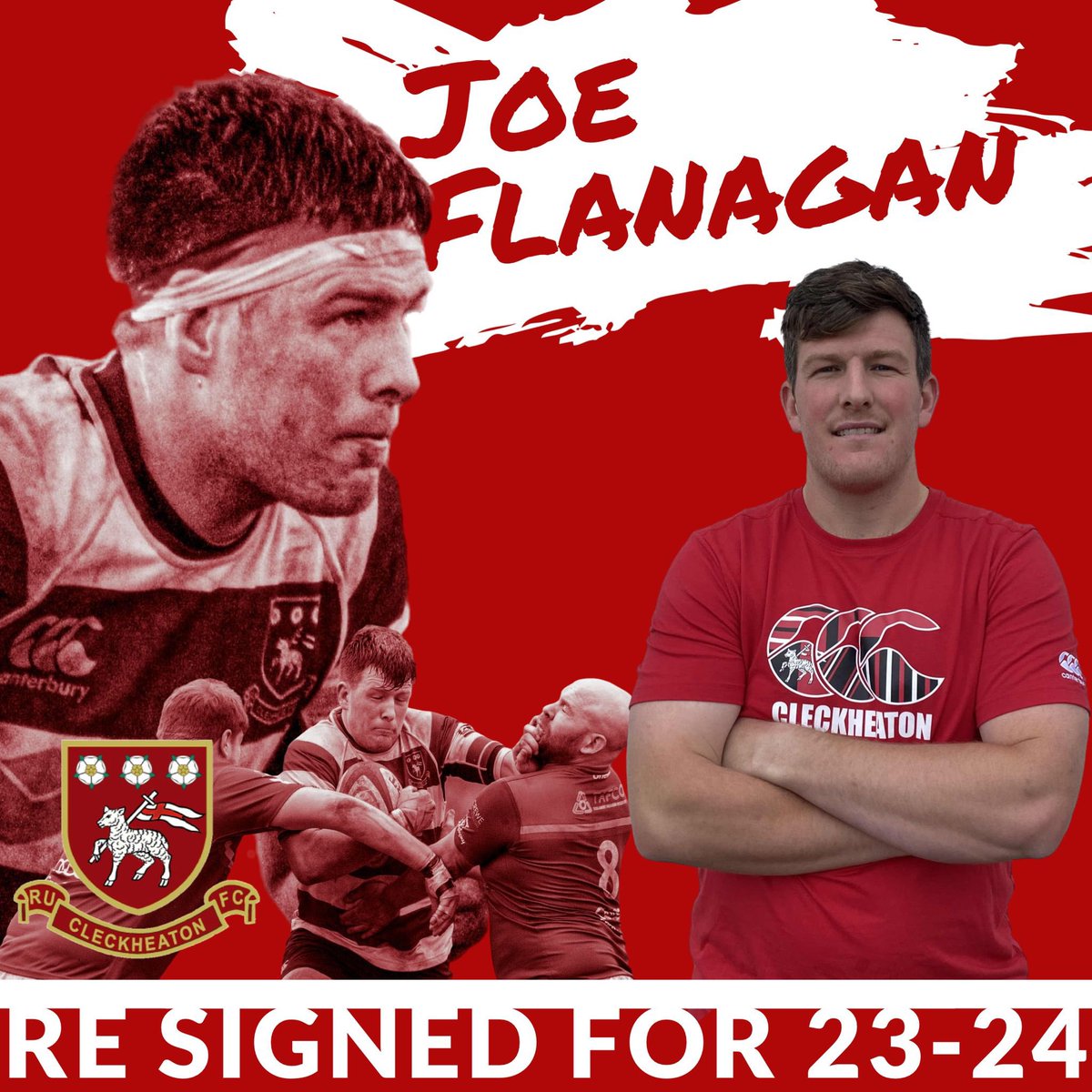Last seasons players player of the year @joeflan_6 has re-signed for the 23/24 season. 🔴⚪️🔴⚪️🔴