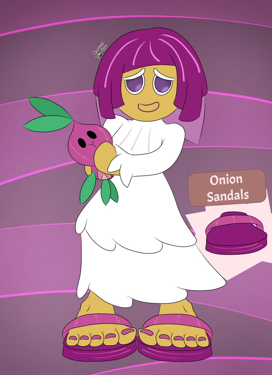 DomedVortexNSFW on Twitter "Onion Cookie, from Cookie Run, shows off her sandals!"