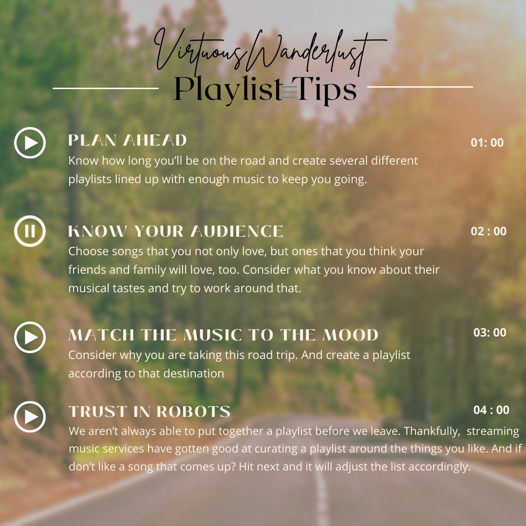 Ready to hit the road? As the wind whistles through your hair and the sun kisses your skin, make your road trip  memorable with these great playlist tips for the road.

#RoadTrip #AdventureAwaits #MusicOnTheGo #OpenRoad #TravelVibes