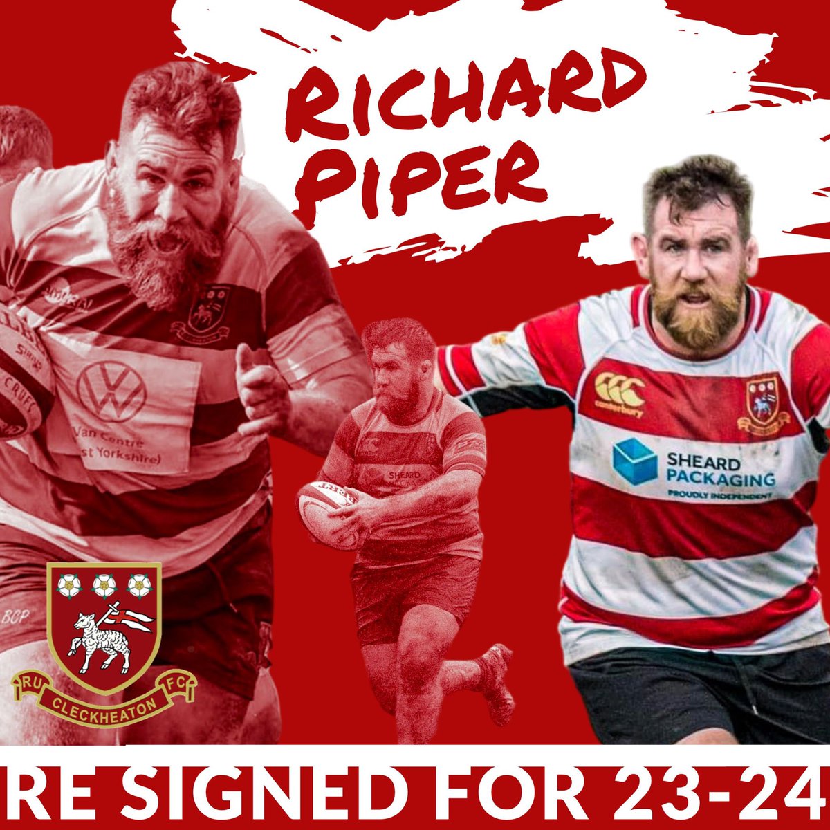 <a href="/dickpiper/">Dickie Piper</a>  has also put pen to paper and resigned for the 23/24 season. 

Dicko missed the second half of last season due to ankle surgery and is looking forward to getting going again 🐑  ⚪️🔴⚪️🔴⚪️