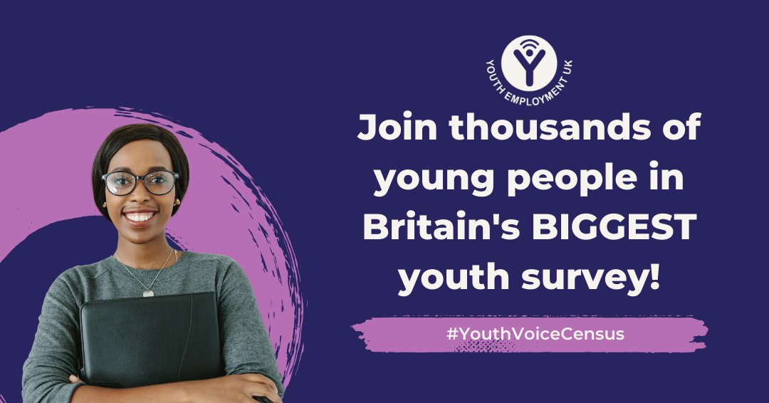 Study. Life. Work. If you’re aged 11-30, what changes would you like to see in how you are supported from school onwards? #AddYourVoice with the #YouthVoiceCensus. Your opinion matters! spr.ly/6016Otz82