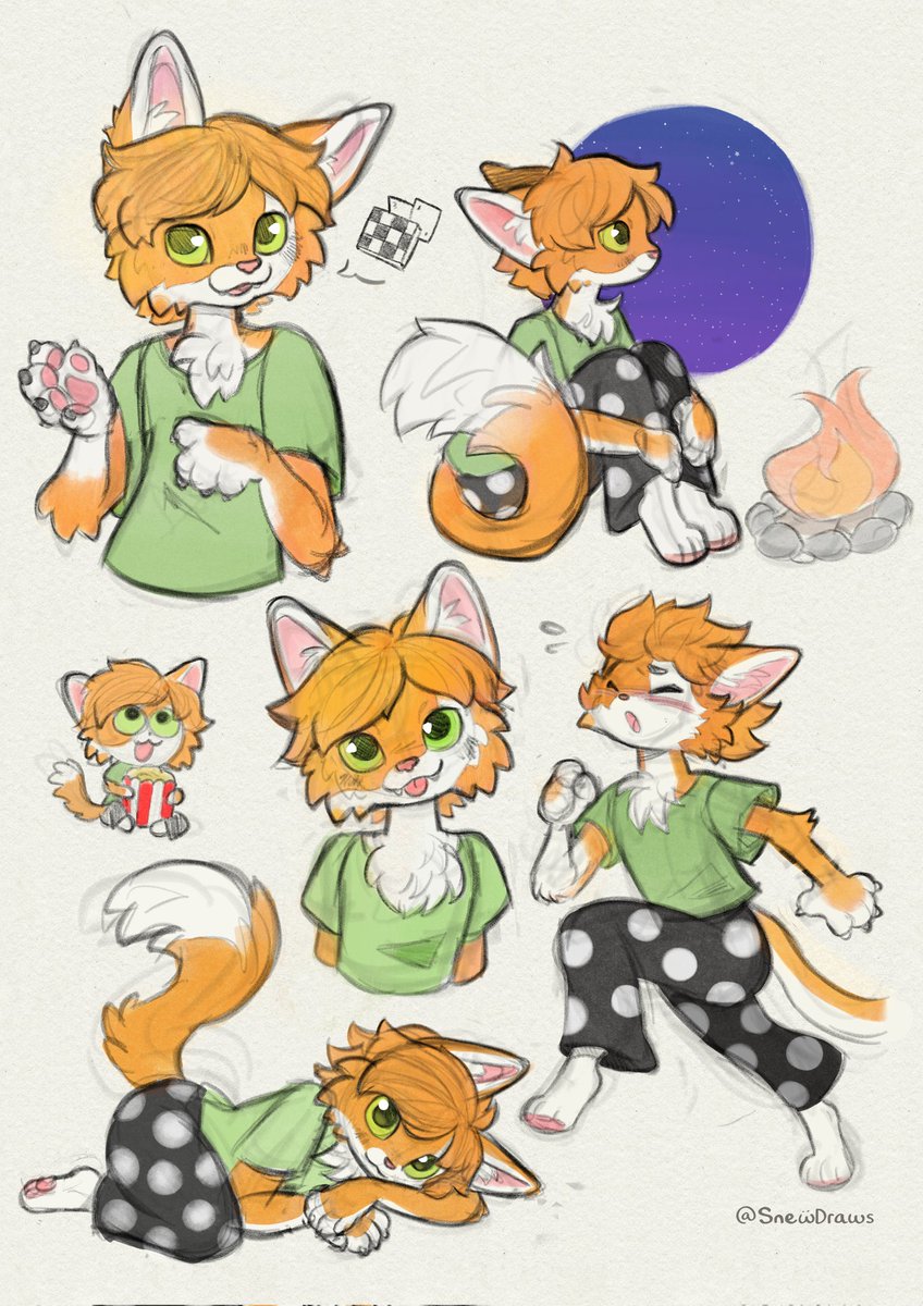sketch page commission for Power_Mad 😸💚
