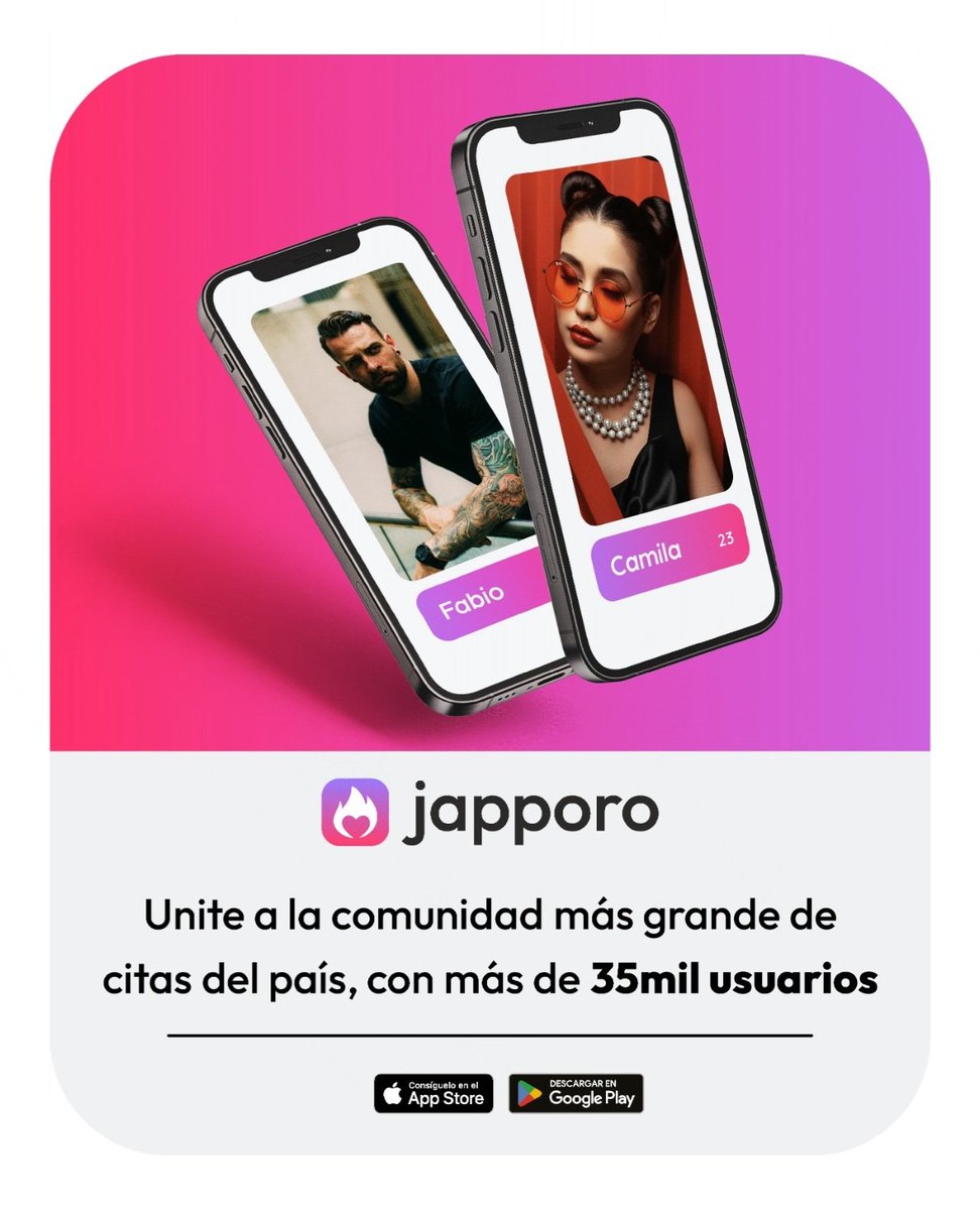 📲 Una app creada para conectar gente!
➡️ Planes disponibles desde tan sólo Gs. 2000 por día!
#japporo #japporopy #promo #planes #paraguay #app #amigos #parejas #conocergente
