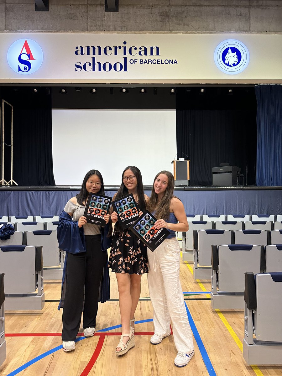 asb_alumni's tweet photo. Hot off the press and perfect in every way! We canβt wait to share the 2022-23 Yearbook, βFor the Recordβ, with all students on the last day of school! π @ASBschool
Congratulations to senior Editors-in-Chief Meilynn, MiJin, and Shelly! πππ
#ASBgrad23 #ASB60th #WErASB https://t.co/7sViOArGll