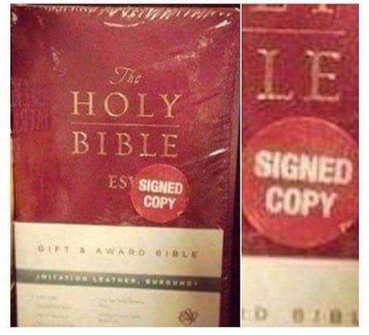 I have my doubts... #signedcopy