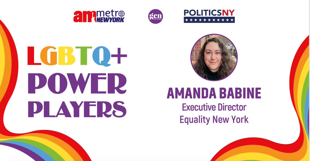 EqualityNewYork's tweet photo. We are proud to see our Executive Director, Amanda Babine, on the @amNewYork, @GayCityNews, &amp; @PoliticsNYnews 2023 LGBTQ+ Power Players list! https://t.co/PzsBN1kVcB