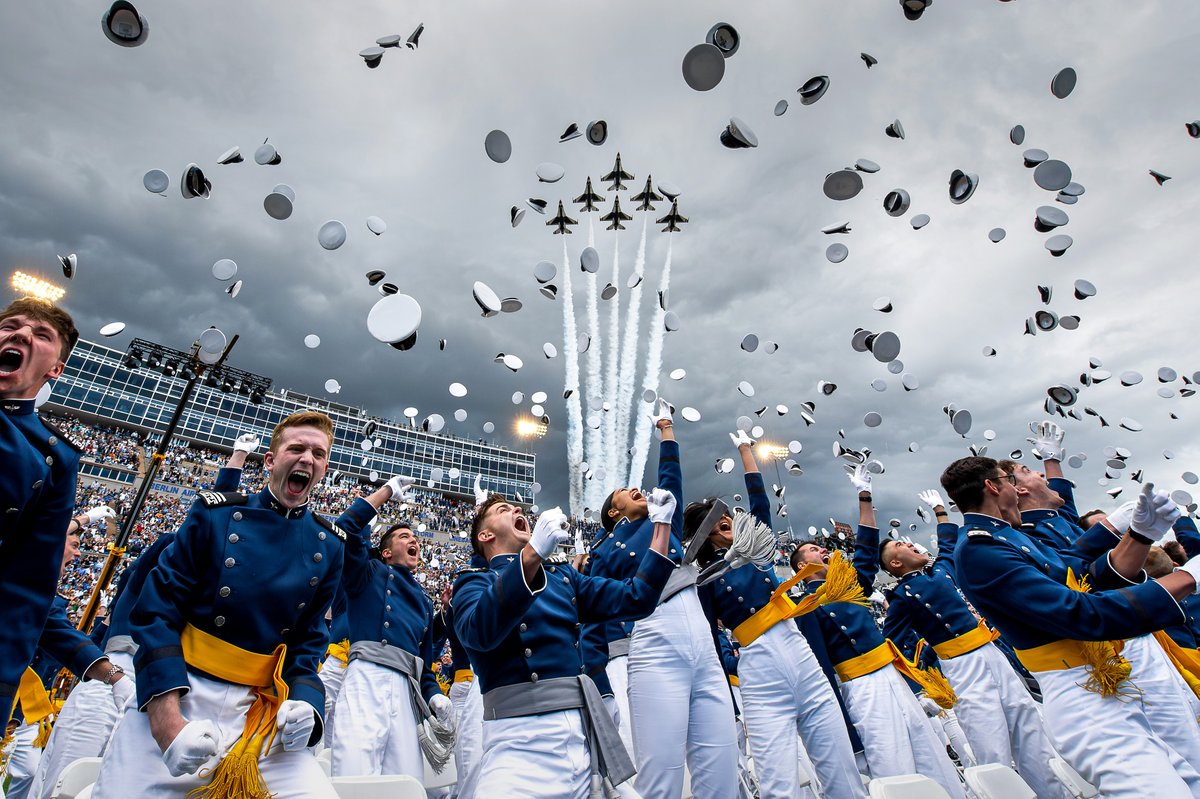 af_academy's tweet photo. Congratulations to the Class of #usafa2023! Check out our Flickr album for more photos from today's ceremony: https://t.co/vqiGGDPicV https://t.co/UV4GZHwNb3