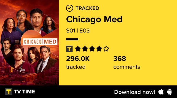 I've just watched episode S01 | E03 of Chicago Med! #chicagomed  tvtime.com/r/2PXWh #tvtime