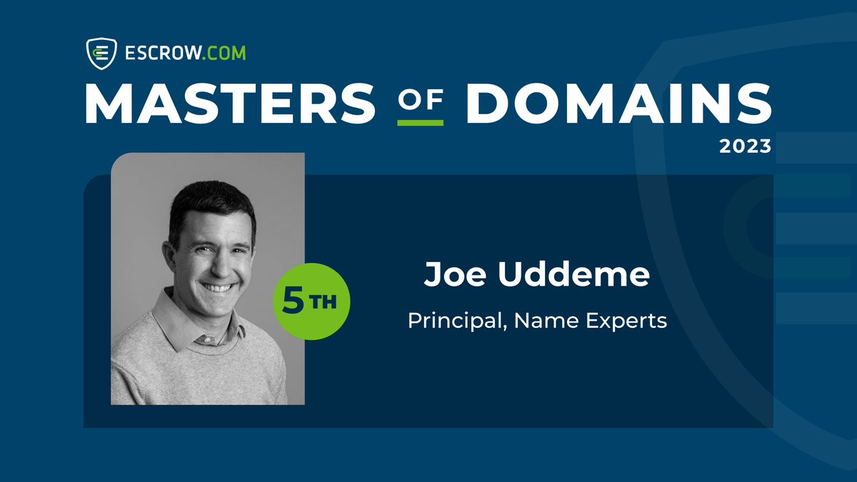 #5 Congratulations to @juddeme, Principal of Name Experts!🏅 #masterofdomains2023