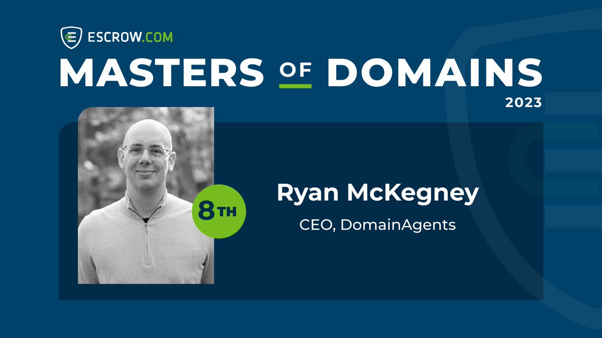 #8 Congratulations to Ryan McKegney, CEO of @TheDomainAgents!🏅 #masterofdomains2023