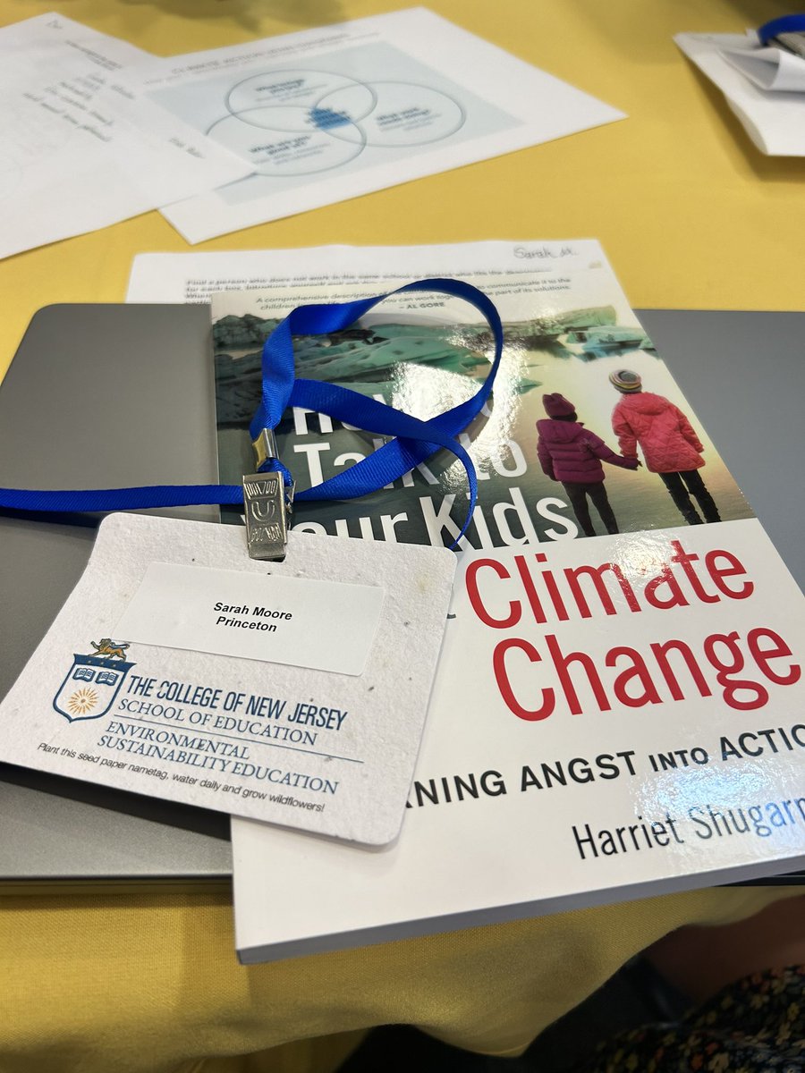 Great day of learning at TCNJ’s teaching climate change workshop. 🌍