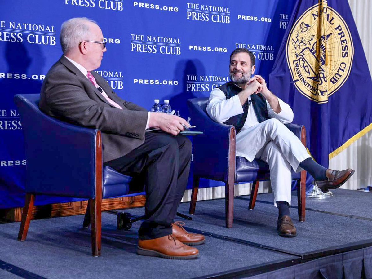 INCOverseas's tweet photo. I love the people of my country, and their pain creates an emotional response in me. I have grown up with the Gandhian narrative, and that is what drives me in defending the interests of our people : Shri @RahulGandhi @ The National Press Club United States of America.
@INCIndia https://t.co/E9Js5LA9aL