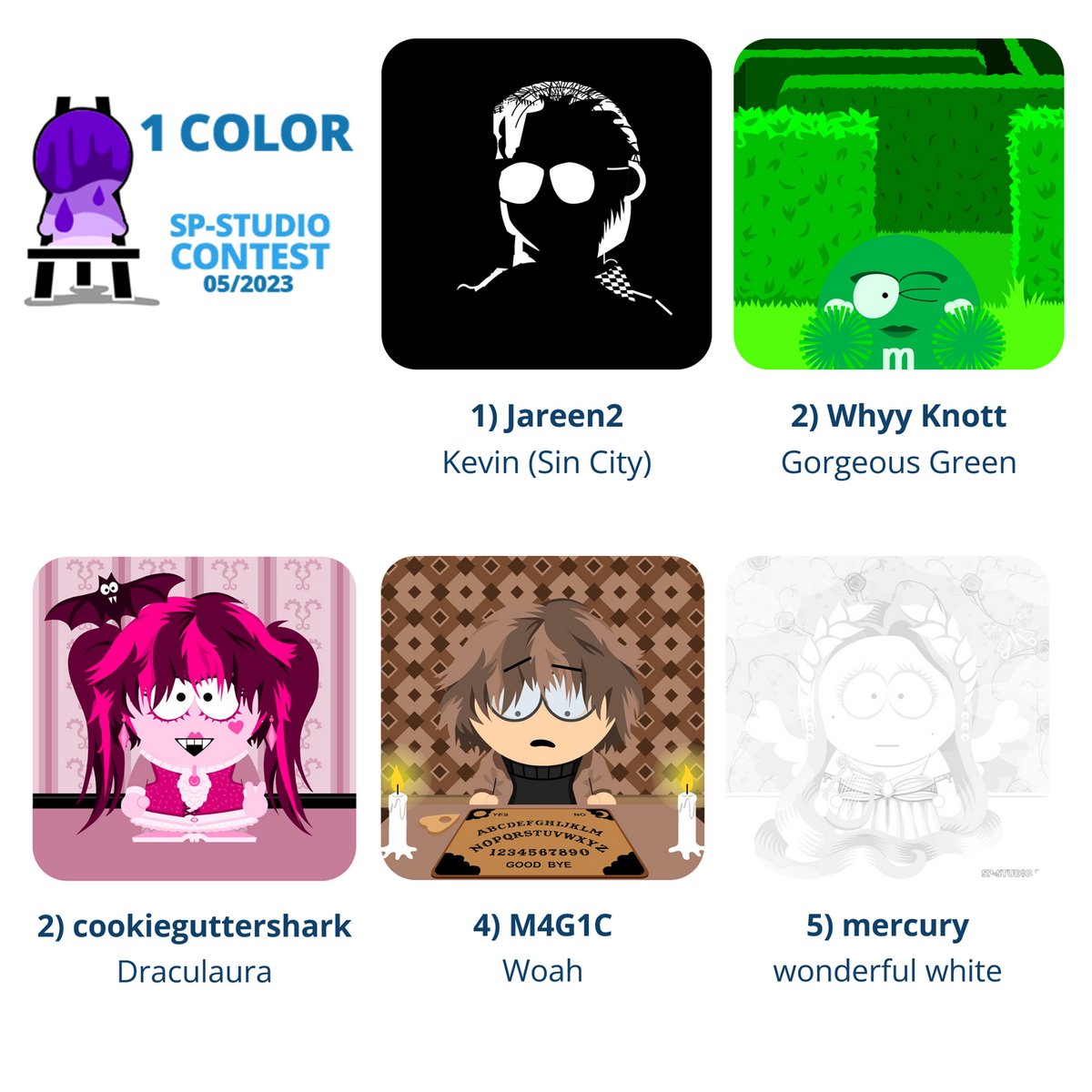 Congratulations to the winners of the 1 COLOR pictue contest! 🏆⁠ ⁠All of you did an amazing job, but only five could reach the Top5 and a place in the SP-Studio hall of fame.