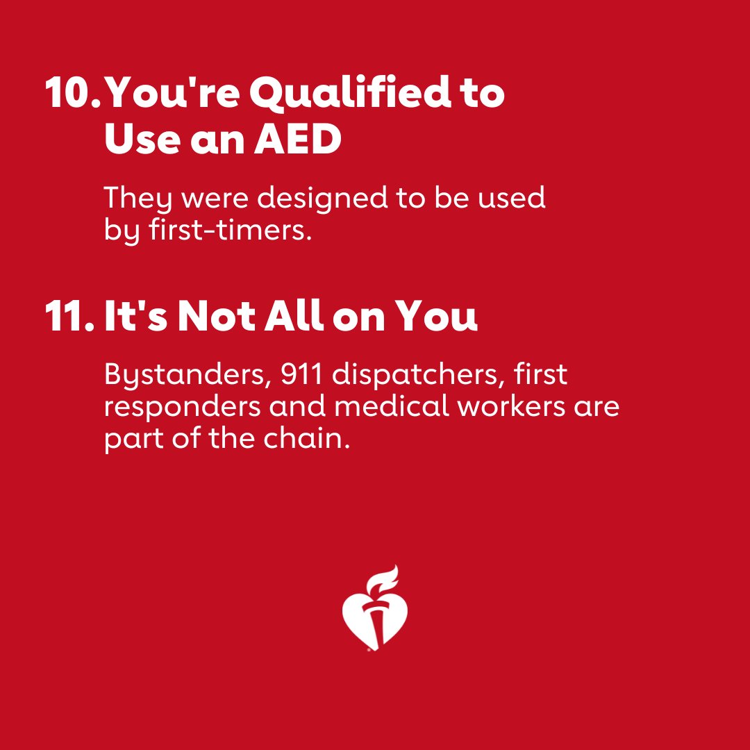 When a heart stops, seconds matter. But too often, when someone has a cardiac arrest away from a hospital, people in a position to help don't. Here are 11 things that could help you to save a life with CPR. #CPRwithHeart #HeartMonth
