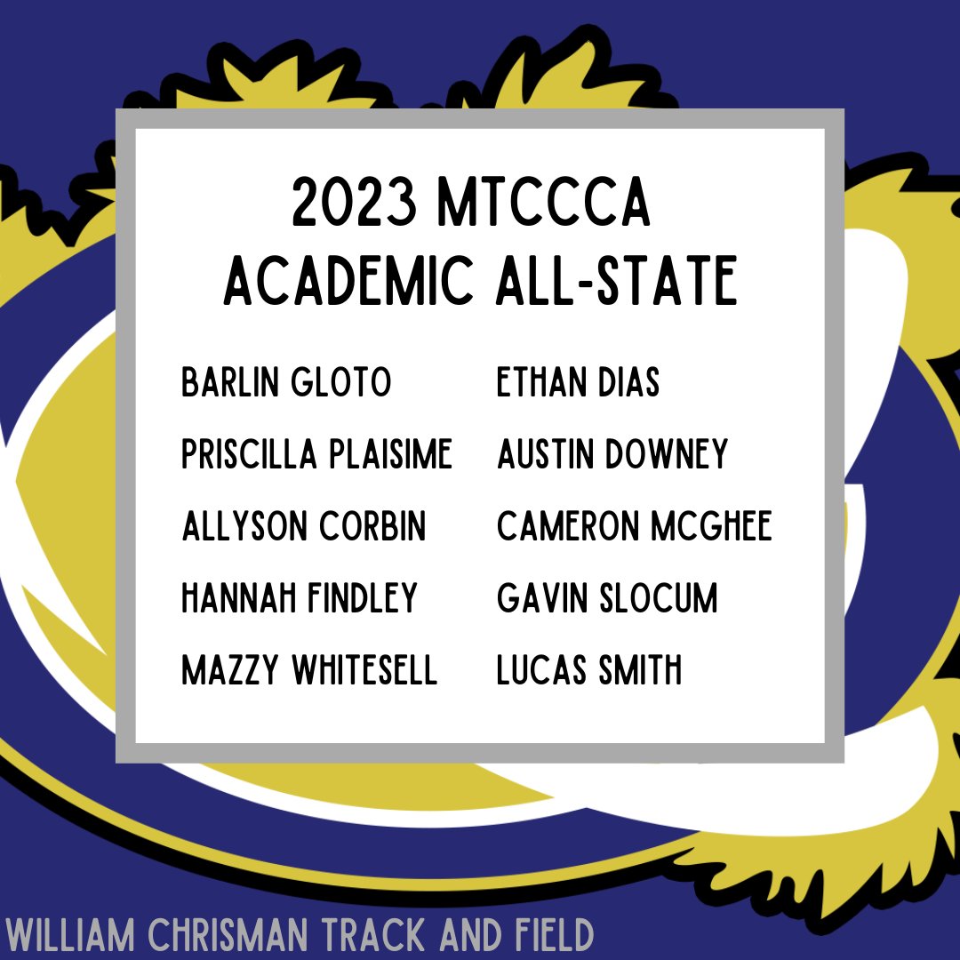 Congratulations to the following student athletes for being named All-State by the <a href="/mtccca/">MTCCCA</a>