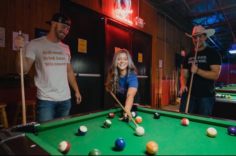 Dancin' ain't your thing?
Come hang out at the billiards area! We have plenty of tables and even a few arcade games to play while you listen to live music.
Tonight is Ladies' Night, so ladies can also enjoy free Truly, draft beer, and well drinks from 8pm to midnight!