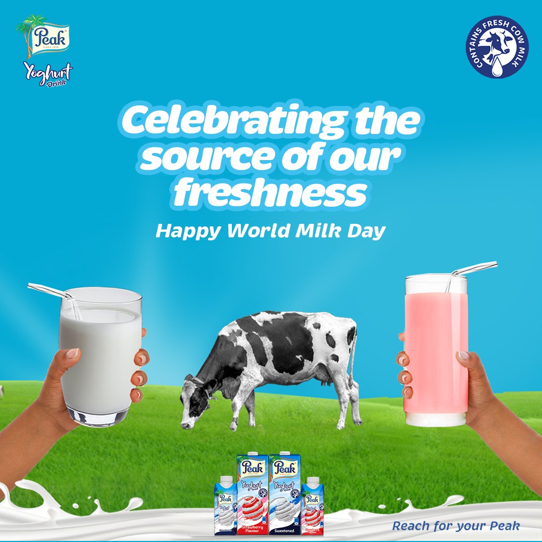 We raise our glasses to celebrate the goodness of milk and its vital role as the source of our freshness. 

Happy World Milk Day!!!

#PeakYoghurt
#WeOnlyDoFresh
#WorldMilkDay
#EnjoyDairy