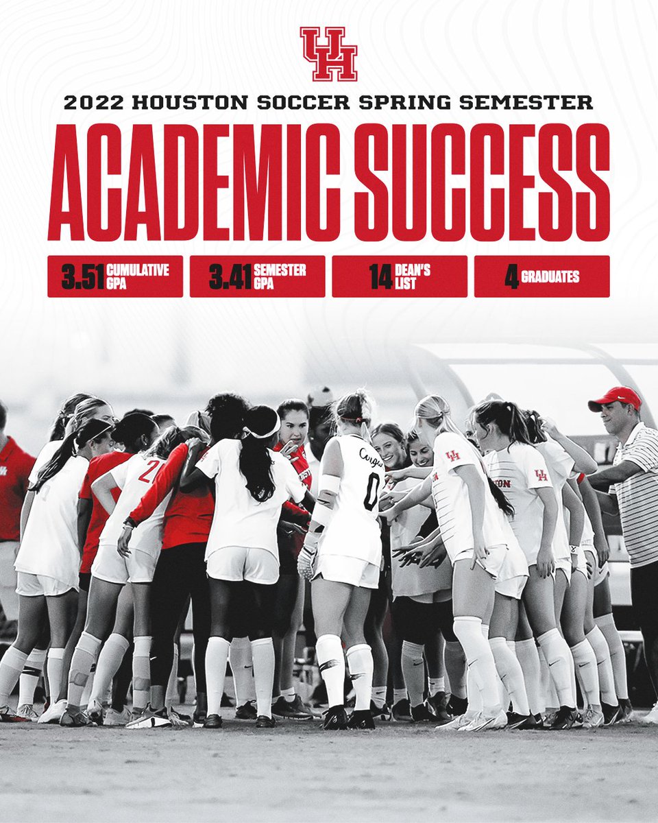 UHCougarSoccer's tweet photo. Another great semester in the books! ✅📚👏

#HTownHustle | #GoCoogs https://t.co/4aQSKezTou