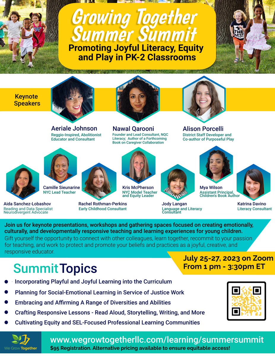 🌈🌟💕✊🏼📚 Ready to elevate your teaching? Don't miss our #SummerSummit featuring <a href="/NQCLiteracy/">Nawal Qarooni | NQC Literacy | @nqarooni on IG</a>, <a href="/arcticisleteach/">aeriale celebrates native heritage month</a>, &amp; other inspiring educators! Dive into engaging sessions on play, equity, &amp; literacy and discover innovative strategies! Registration is open! wegrowtogetherllc.com/learning/summe…