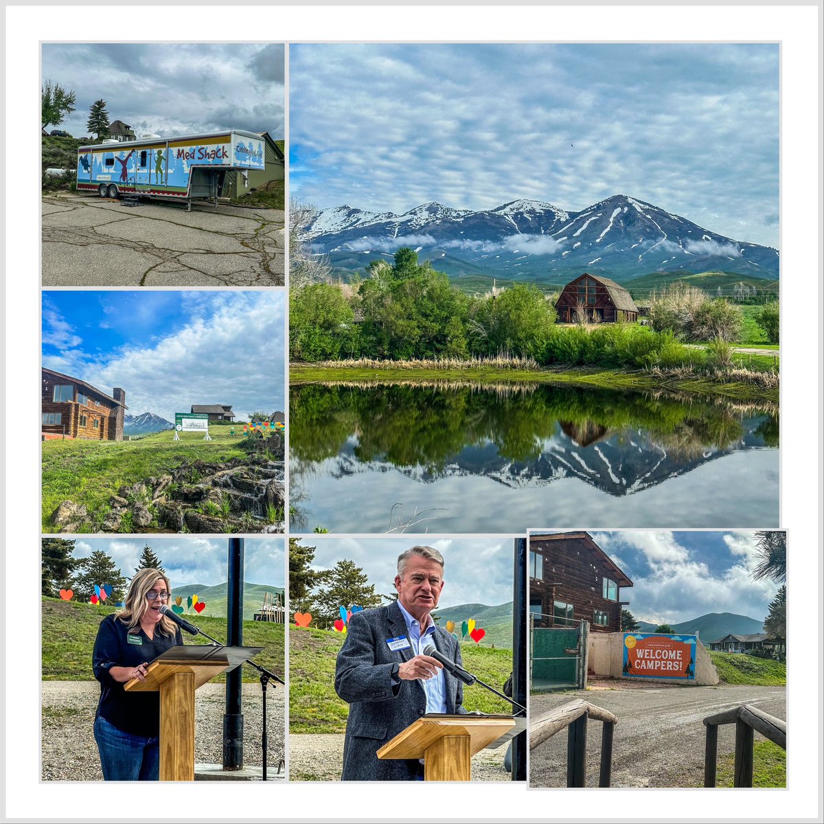 Awesome day for groundbreaking at Hidden Paradise Camp, the home of <a href="/camprainbowgold/">Camp Rainbow Gold</a>. Nice that <a href="/GovernorLittle/">Brad Little</a> of Idaho took the time to speak about the great work being done at this camp for children with cancer and their families.