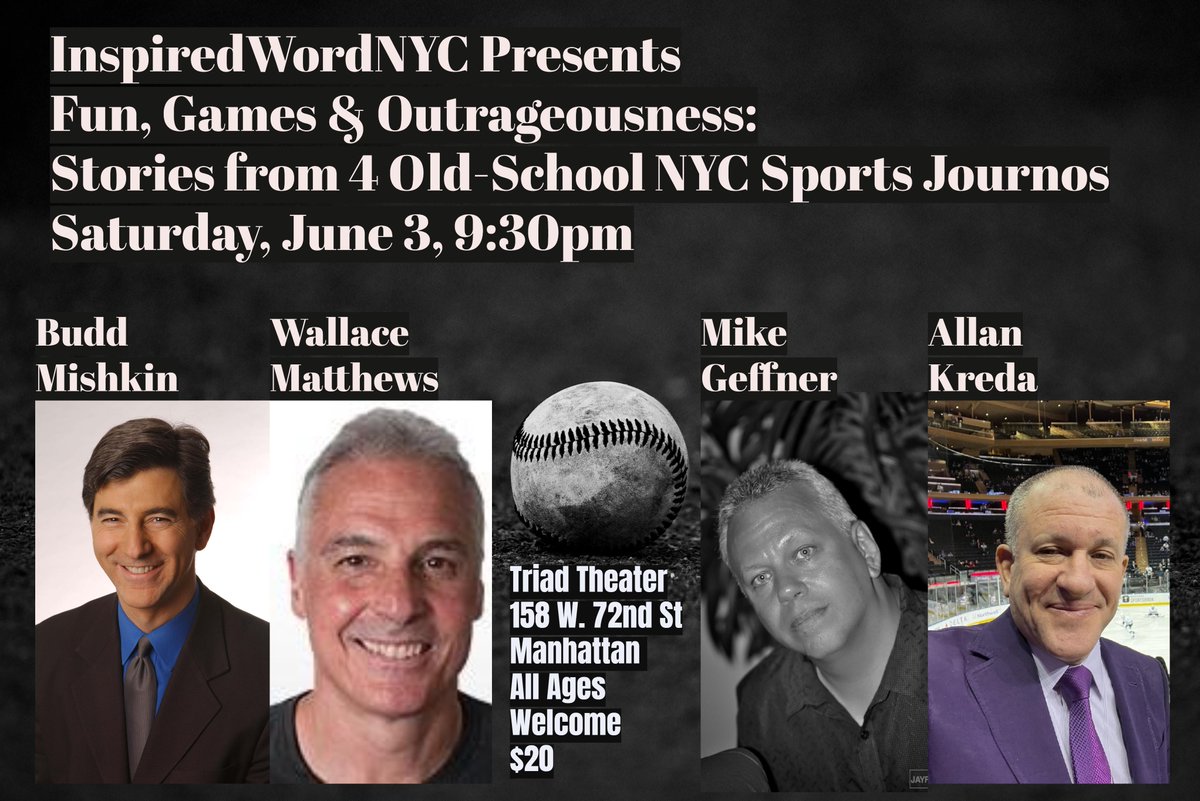 On the same Off-Broadway stage where Lady Gaga made her professional debut. How cool is that? 2 days away!  TICKETS: tinyurl.com/inspiredword06…
#sportswriter #sportswriting #journalist #sportsjournalist #sportsjournalism #nycwriter #storytelling #sportswriters #nycsports