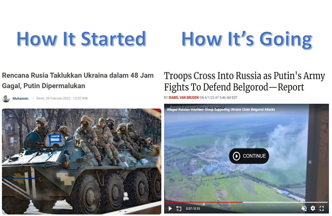 HartonoKetut's tweet photo. Dulu rencana kalahkan #Ukraina dalam 48 jam, sekarang harus lawan pasukan anti-Rusia di dalam perbatasan #Rusia kedua kali dalam 10 hari. Tentara yg katanya no. 2 di dunia ini benar2 memalukan! #SlavaUkraini #RussiaIsCollapsing

https://t.co/ANR8fEaAAH https://t.co/y1kxshRsAv