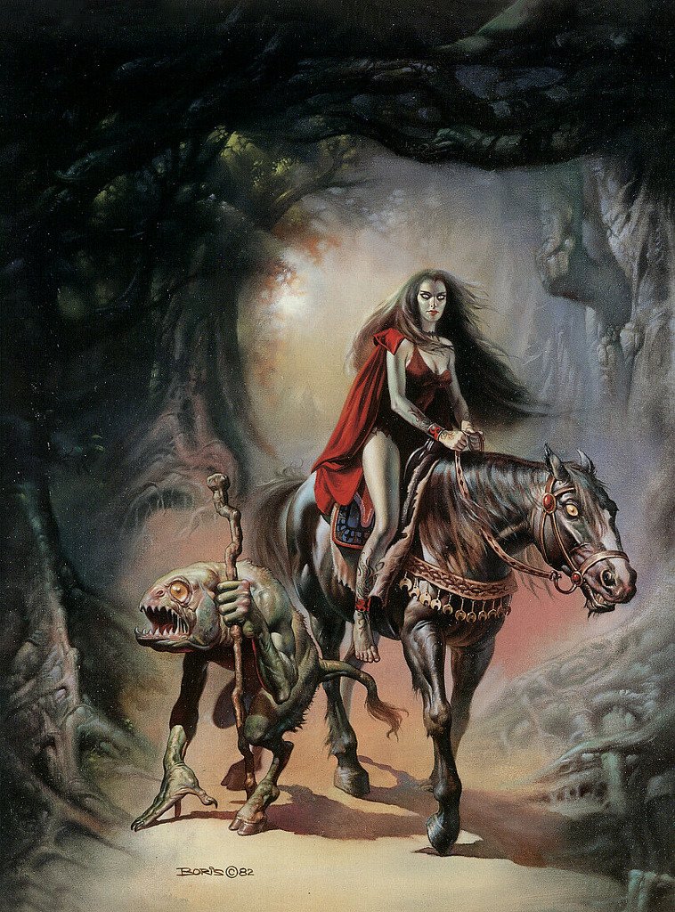 The witch and her familiar - Boris Vallejo (1982)
#fantasy #fantasyart