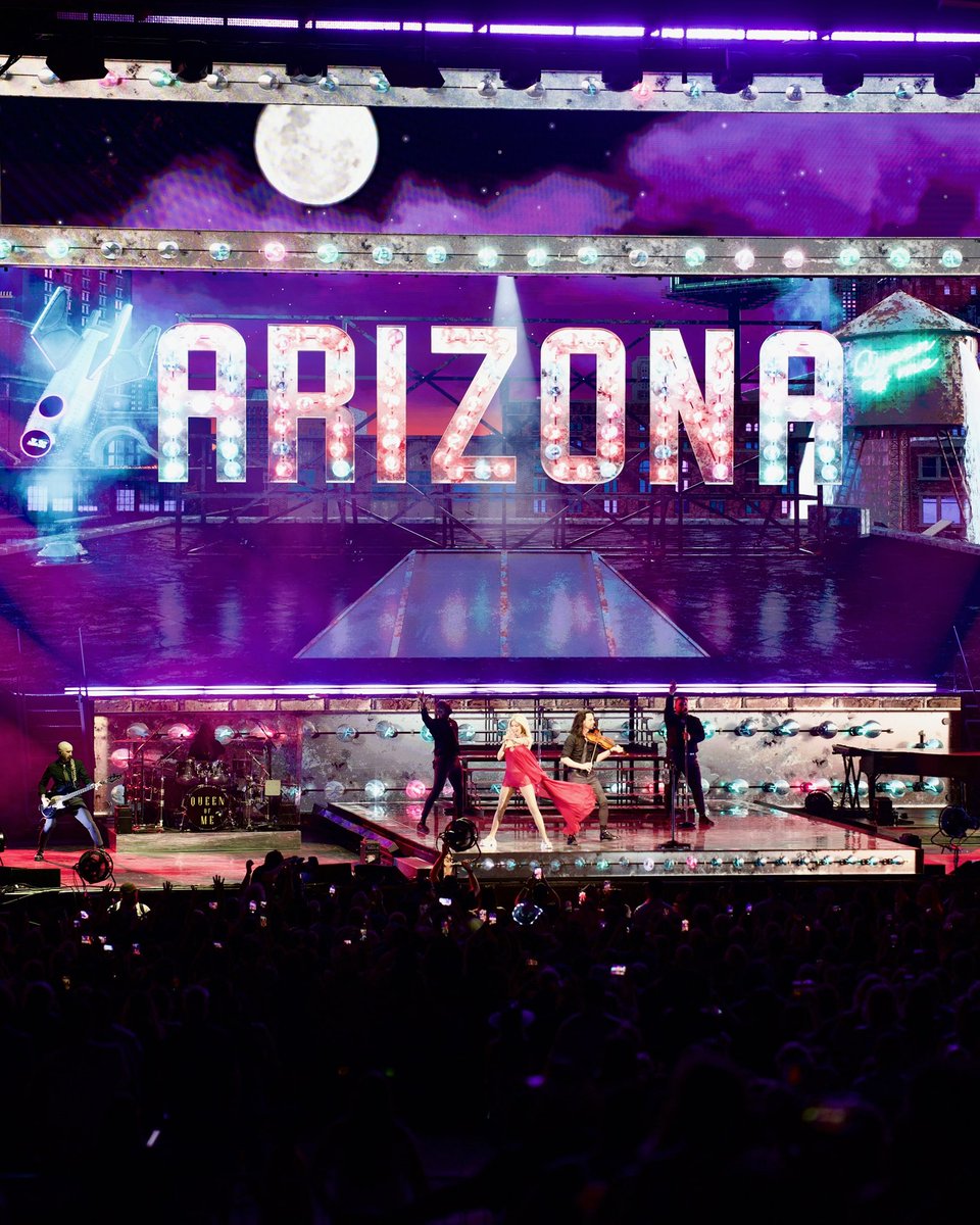 Just had to share some of these photos from our Phoenix show because I love how this red dress looked on stage!! We had such a beautiful night in Arizona and I can’t want to come back ❤️ #QueenOfMeTour