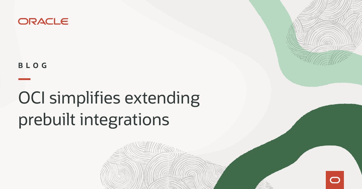 Upgrades got you down? #OCI enhancements make it easy to future-proof your extensions to prebuilt integrations with full lifecycle support. social.ora.cl/6011OtgBR <a href="/OracleCloud/">Oracle Cloud</a>