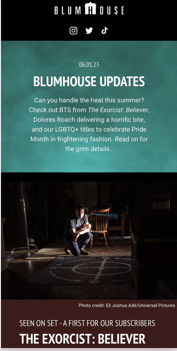 Press the link to watch a little message from David Gordon Green!!! blumhouse.us10.list-manage.com/track/click?u=… #theexorcist #theexorcistbeliever #theexorcist2023