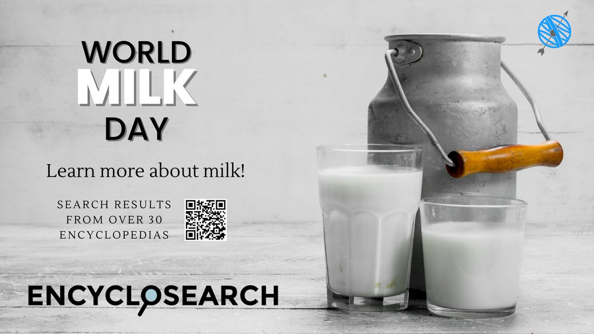 ks_found's tweet photo. Today is World Milk Day!
An excellent occasion to learn more about milk.
With #encyclosearch, you get search results from over 30 encyclopedias.
https://t.co/e1zJnQd4zT
#milk #dairy #worldmilkday #cow #farm #cheese #milkshake #dairyfarm #cows #latte #cheese #leche #cream https://t.co/24kNqWT3fF