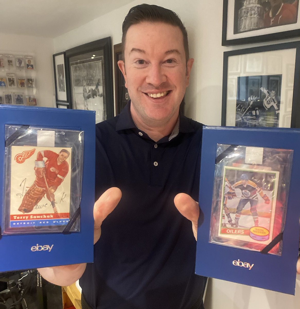 SNKenReid's tweet photo. Messier Rookie ✅ Sawchuk ‘54 ✅ Thrilled to add these two legends to my collection. They came authenticated thanks to @eBayCanada #AuthenticityGuarantee - single ungraded cards sold for $250+ are vetted and verified by experts. Learn more at https://t.co/j7R7M0yhA1 #eBayPartner https://t.co/Q4IDE26U5X