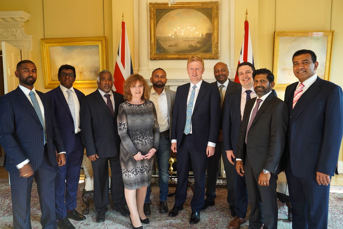 BTConservatives's tweet photo. The Deputy Prime Minister @OliverDowden hosted affiliates of the Conservative Party to a reception at @10DowningStreet. It was a recognition of the huge contribution the #Tamil community makes to the UK and the @BTConservatives to the Party. https://t.co/ocLm4C0yfJ