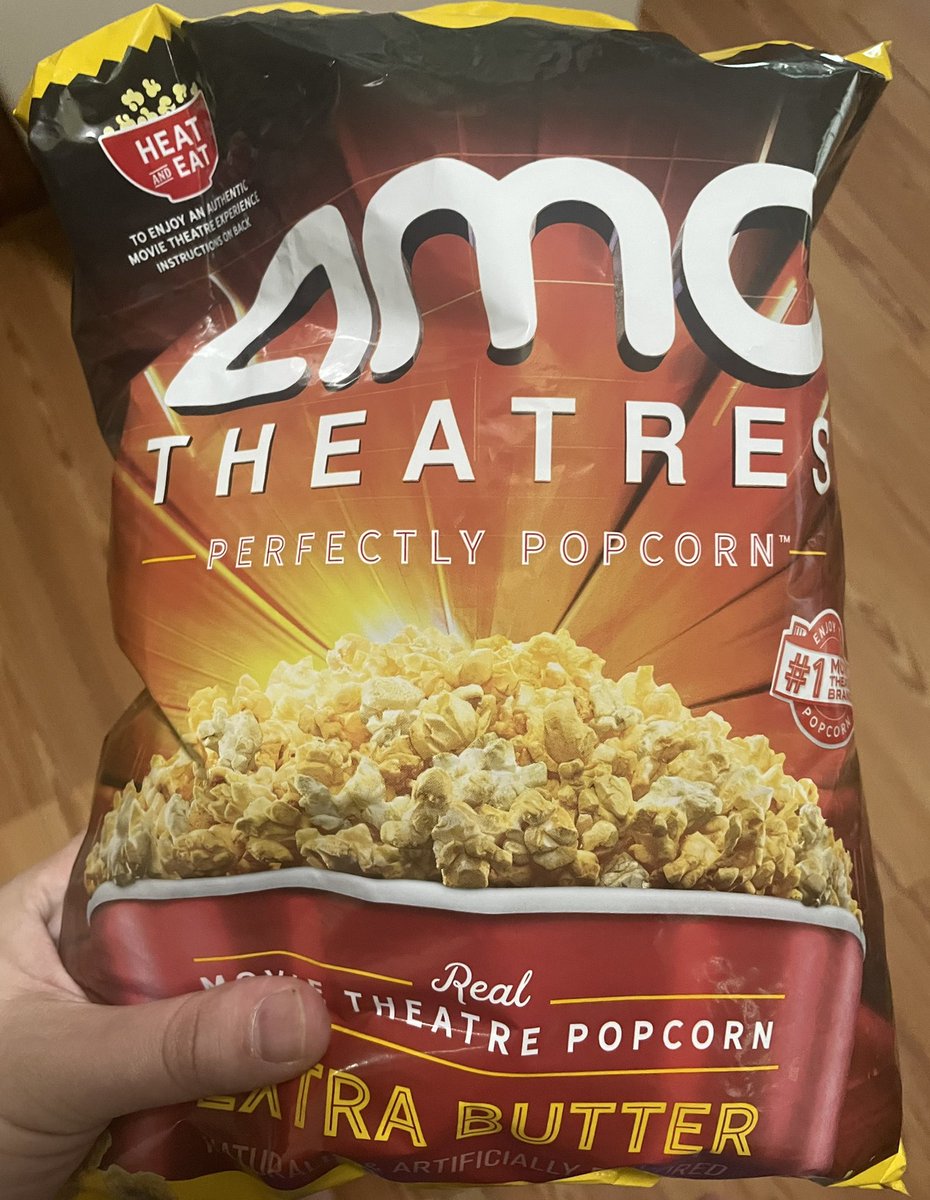 Finally got me some bags of the Extra Butter #AMCPerfectlyPopcorn from @Walmart today. Pumped to give it a go tonight 🔥
$AMC $GME $APE #AMC #GME #APE